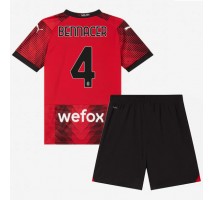 AC Milan Ismael Bennacer #4 Koszulka Podstawowa dzieci 2023-24 Krótki Rękaw (+ krótkie spodenki)