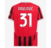 AC Milan Strahinja Pavlovic #31 Koszulka Podstawowa 2024-25 Krótki Rękaw