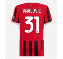 AC Milan Strahinja Pavlovic #31 Koszulka Podstawowa damskie 2024-25 Krótki Rękaw