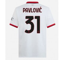 AC Milan Strahinja Pavlovic #31 Koszulka Wyjazdowa 2024-25 Krótki Rękaw