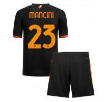 AS Roma Gianluca Mancini #23 Koszulka Trzecia dzieci 2023-24 Krótki Rękaw (+ krótkie spodenki)