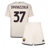 AS Roma Leonardo Spinazzola #37 Koszulka Wyjazdowa dzieci 2023-24 Krótki Rękaw (+ krótkie spodenki)