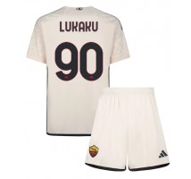 AS Roma Romelu Lukaku #90 Koszulka Wyjazdowa dzieci 2023-24 Krótki Rękaw (+ krótkie spodenki)