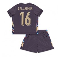Anglia Conor Gallagher #16 Koszulka Wyjazdowa dzieci ME 2024 Krótki Rękaw (+ krótkie spodenki)