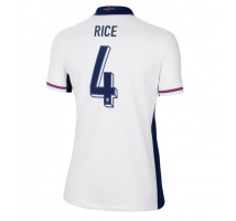 Anglia Declan Rice #4 Koszulka Podstawowa damskie ME 2024 Krótki Rękaw