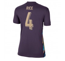 Anglia Declan Rice #4 Koszulka Wyjazdowa damskie ME 2024 Krótki Rękaw