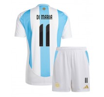 Argentyna Angel Di Maria #11 Koszulka Podstawowa dzieci Copa America 2024 Krótki Rękaw (+ krótkie spodenki)