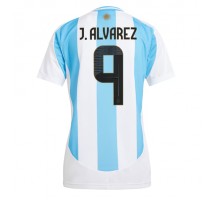 Argentyna Julian Alvarez #9 Koszulka Podstawowa damskie Copa America 2024 Krótki Rękaw