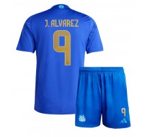 Argentyna Julian Alvarez #9 Koszulka Wyjazdowa dzieci Copa America 2024 Krótki Rękaw (+ krótkie spodenki)
