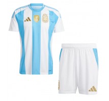 Argentyna Koszulka Podstawowa dzieci Copa America 2024 Krótki Rękaw (+ krótkie spodenki)