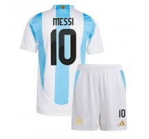 Argentyna Lionel Messi #10 Koszulka Podstawowa dzieci Copa America 2024 Krótki Rękaw (+ krótkie spodenki)