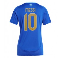 Argentyna Lionel Messi #10 Koszulka Wyjazdowa damskie Copa America 2024 Krótki Rękaw