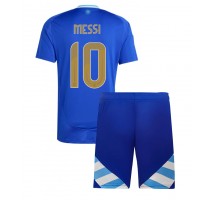 Argentyna Lionel Messi #10 Koszulka Wyjazdowa dzieci Copa America 2024 Krótki Rękaw (+ krótkie spodenki)