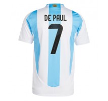 Argentyna Rodrigo De Paul #7 Koszulka Podstawowa Copa America 2024 Krótki Rękaw
