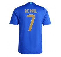 Argentyna Rodrigo De Paul #7 Koszulka Wyjazdowa Copa America 2024 Krótki Rękaw