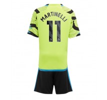 Arsenal Gabriel Martinelli #11 Koszulka Wyjazdowa dzieci 2023-24 Krótki Rękaw (+ krótkie spodenki)