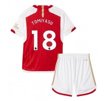 Arsenal Takehiro Tomiyasu #18 Koszulka Podstawowa dzieci 2023-24 Krótki Rękaw (+ krótkie spodenki)