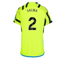 Arsenal William Saliba #2 Koszulka Wyjazdowa damskie 2023-24 Krótki Rękaw