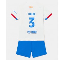 Barcelona Alejandro Balde #3 Koszulka Wyjazdowa dzieci 2023-24 Krótki Rękaw (+ krótkie spodenki)