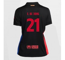 Barcelona Frenkie de Jong #21 Koszulka Wyjazdowa damskie 2024-25 Krótki Rękaw