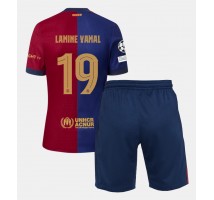 Barcelona Lamine Yamal #19 Koszulka Podstawowa dzieci 2024-25 Krótki Rękaw (+ krótkie spodenki)