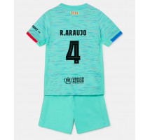 Barcelona Ronald Araujo #4 Koszulka Trzecia dzieci 2023-24 Krótki Rękaw (+ krótkie spodenki)