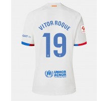 Barcelona Vitor Roque #19 Koszulka Wyjazdowa damskie 2023-24 Krótki Rękaw