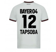 Bayer Leverkusen Edmond Tapsoba #12 Koszulka Wyjazdowa 2023-24 Krótki Rękaw