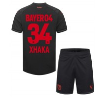 Bayer Leverkusen Granit Xhaka #34 Koszulka Podstawowa dzieci 2023-24 Krótki Rękaw (+ krótkie spodenki)