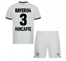 Bayer Leverkusen Piero Hincapie #3 Koszulka Wyjazdowa dzieci 2023-24 Krótki Rękaw (+ krótkie spodenki)