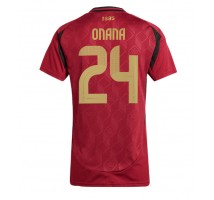 Belgia Amadou Onana #24 Koszulka Podstawowa damskie ME 2024 Krótki Rękaw