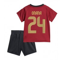 Belgia Amadou Onana #24 Koszulka Podstawowa dzieci ME 2024 Krótki Rękaw (+ krótkie spodenki)