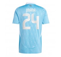 Belgia Amadou Onana #24 Koszulka Wyjazdowa ME 2024 Krótki Rękaw