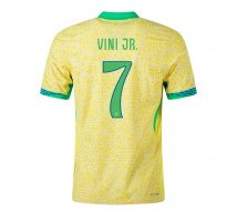 Brazylia Vinicius Junior #7 Koszulka Podstawowa Copa America 2024 Krótki Rękaw