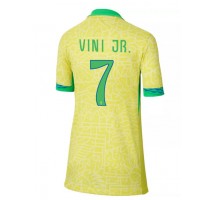 Brazylia Vinicius Junior #7 Koszulka Podstawowa damskie Copa America 2024 Krótki Rękaw