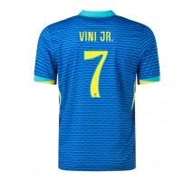 Brazylia Vinicius Junior #7 Koszulka Wyjazdowa Copa America 2024 Krótki Rękaw