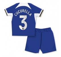 Chelsea Marc Cucurella #3 Koszulka Podstawowa dzieci 2023-24 Krótki Rękaw (+ krótkie spodenki)