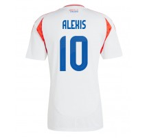 Chile Alexis Sanchez #10 Koszulka Wyjazdowa Copa America 2024 Krótki Rękaw