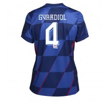 Chorwacja Josko Gvardiol #4 Koszulka Wyjazdowa damskie ME 2024 Krótki Rękaw