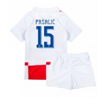 Chorwacja Mario Pasalic #15 Koszulka Podstawowa dzieci ME 2024 Krótki Rękaw (+ krótkie spodenki)