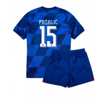 Chorwacja Mario Pasalic #15 Koszulka Wyjazdowa dzieci ME 2024 Krótki Rękaw (+ krótkie spodenki)