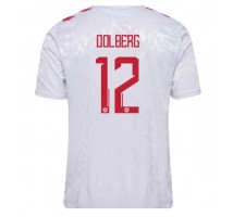 Dania Kasper Dolberg #12 Koszulka Wyjazdowa ME 2024 Krótki Rękaw
