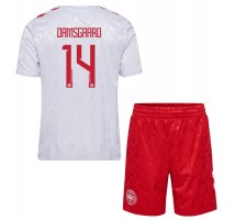 Dania Mikkel Damsgaard #14 Koszulka Wyjazdowa dzieci ME 2024 Krótki Rękaw (+ krótkie spodenki)