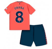 Everton Amadou Onana #8 Koszulka Wyjazdowa dzieci 2023-24 Krótki Rękaw (+ krótkie spodenki)