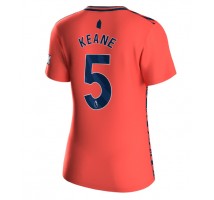 Everton Michael Keane #5 Koszulka Wyjazdowa damskie 2023-24 Krótki Rękaw