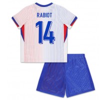 Francja Adrien Rabiot #14 Koszulka Wyjazdowa dzieci ME 2024 Krótki Rękaw (+ krótkie spodenki)