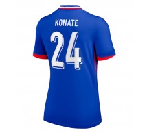 Francja Ibrahima Konate #24 Koszulka Podstawowa damskie ME 2024 Krótki Rękaw