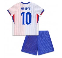 Francja Kylian Mbappe #10 Koszulka Wyjazdowa dzieci ME 2024 Krótki Rękaw (+ krótkie spodenki)
