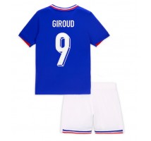 Francja Olivier Giroud #9 Koszulka Podstawowa dzieci ME 2024 Krótki Rękaw (+ krótkie spodenki)