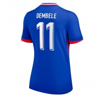 Francja Ousmane Dembele #11 Koszulka Podstawowa damskie ME 2024 Krótki Rękaw